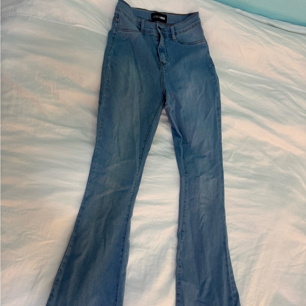 Fashion Nova Blue Flared Jeans